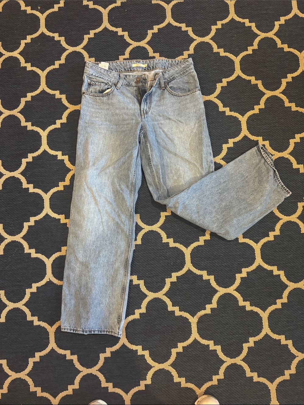 WORN ONCE Levi's Women's Light Blue Wide-Leg Jeans